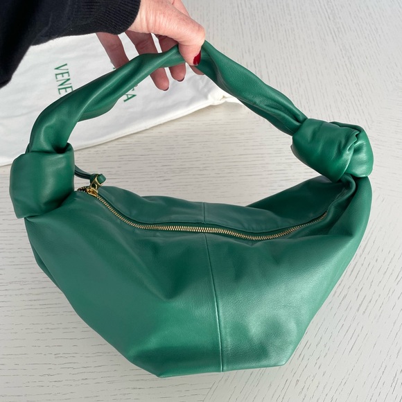 Bottega Veneta Mini Green Leather Hobo Bag - Picture 2 of 7